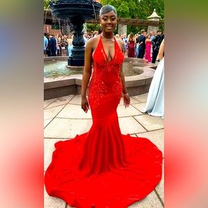 Prom Dress Red custom made